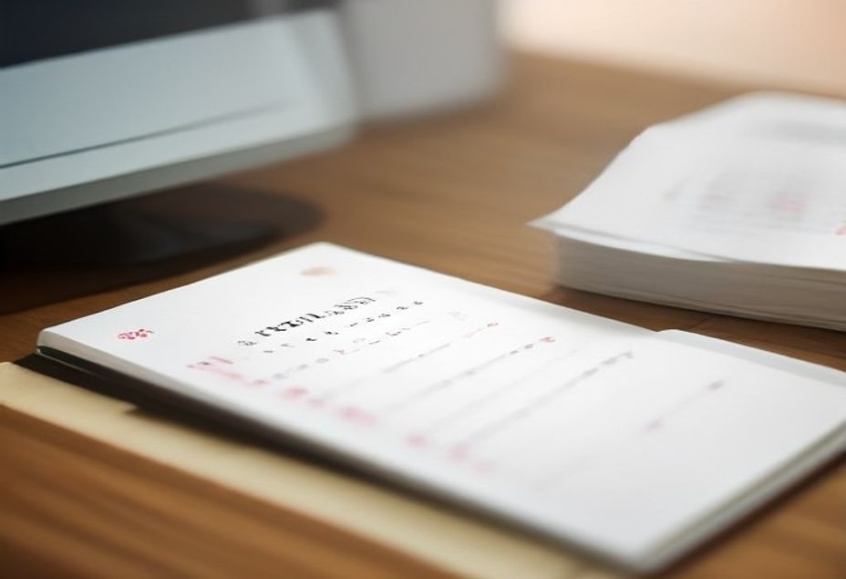 Página de calendário sobre a mesa ao lado de documentos empilhados, sem pessoas, evocando o prazo de trinta dias que corre a partir da ciência da decisão do INSS